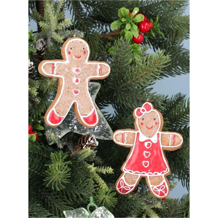 Gisela Graham - Gingerbread figures (Set of 2)